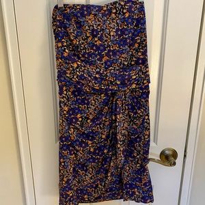 Club Monaco Strapless Silk Mini Dress